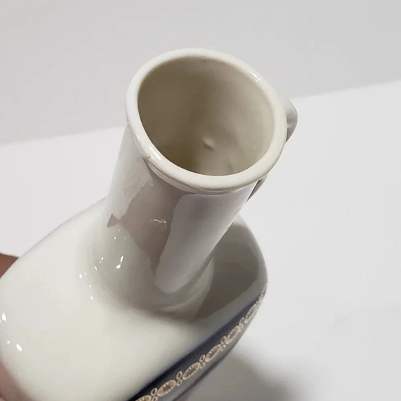 Vintage  Set Damask Ceramics Wine Glasses/Cups/Bottle 60-70s Handpainted Russia - Picture 8 of 14